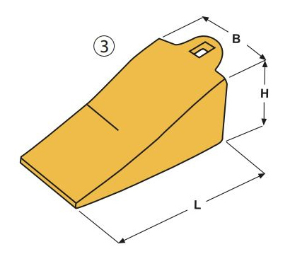 Dent de Godet E 450 LG 120X56X52 référence fournisseur 443198